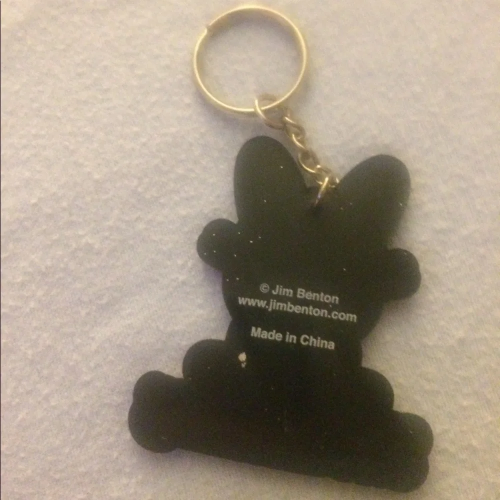 💥🎯Happy Bunny Not Listening Keychain🐰🔑🙉